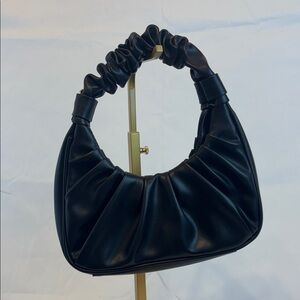 Urban Expressions Black Ruched Hobo Bag